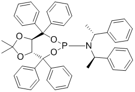 1226495-37-9 | (3aR,8aR)-tetrahydro-2,2-dimethyl-4,4,8,8-
tetraphenyl-N,N-bis[(1R)-1-phenylethyl]-1,3-Dioxolo[4,5-e][1,3,2]dioxaphosphepin-6-
amine