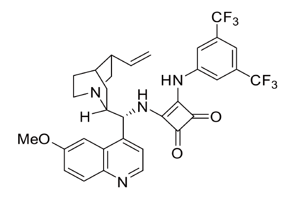 1256245-79-0  |  3-[[3,5-bis(trifluoromethyl)phenyl]amino]-4-[[(9R)-6'-methoxycinchonan-9-yl]amino]- 3-Cyclobutene-1,2-dione