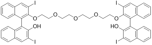 1260243-73-9 | (1S,1''S)-2',2'''-[1,2-ethanediylbis(oxy-2,1-ethanediyloxy)]bis[3,3'-diiodo-[1,1'-Binaphthalen]-2-ol