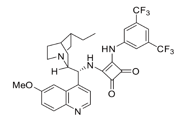 1407166-63-5 | 3-[[3,5-Bis(trifluoromethyl)phenyl]amino]-4-[[(9R)-10,11-dihydro-6'-methoxycinchonan-9-yl]amino]-3-cyclobutene-1,2-dione