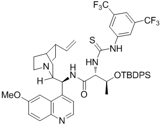 1431636-43-9 | (2S,3R)-2-[[[[3,5-
bis(trifluoromethyl)phenyl]amino]thioxomethyl]a
mino]-3-[[(1,1-dimethylethyl)diphenylsilyl]oxy]-N-
[(8a,9S)-6'-methoxycinchonan-9-yl]-Butanamide