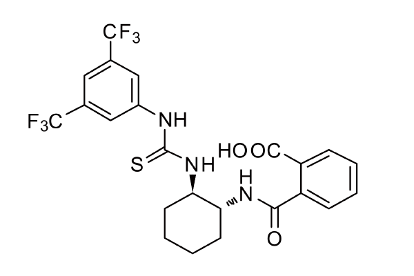 1583256-91-0 | 2-[[[(1R,2R)-2-[[[[3,5-
bis(trifluoromethyl)
phenyl]amino]thioxomethyl]a
mino]cyclohexyl]amino]carbonyl]-Benzoic acid