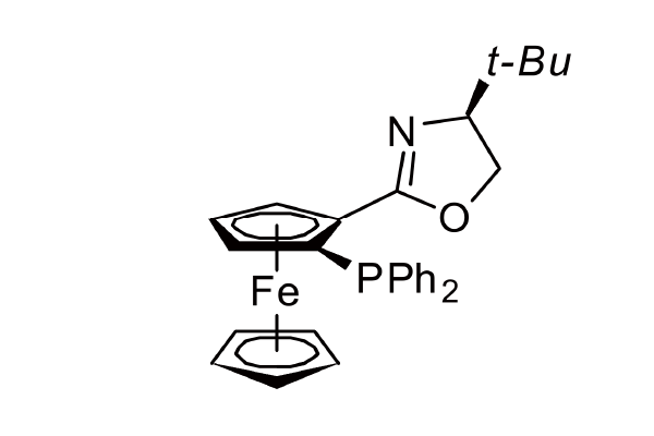 163169-15-1 | (2R)-1-[(4S)-4-(1,1-dimethylethyl)-4,5-
dihydro-2-oxazolyl]-2-(diphenylphosphino)-Ferrocene