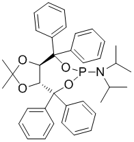 213843-93-7   | (3aR,8aR)-tetrahydro-2,2-dimethyl-N,N-bis(1-methylethyl)-4,4,8,8-tetraphenyl-1,3-Dioxolo[4,5-e][1,3,2]dioxaphosphepin-6-amine