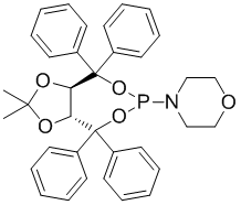 905727-05-1
 | 4-[(3aR,8aR)-tetrahydro-2,2-
dimethyl-4,4,8,8-tetraphenyl-1,3-dioxolo[4,5-
e][1,3,2]dioxaphosphepin-6-yl]-Morpholine